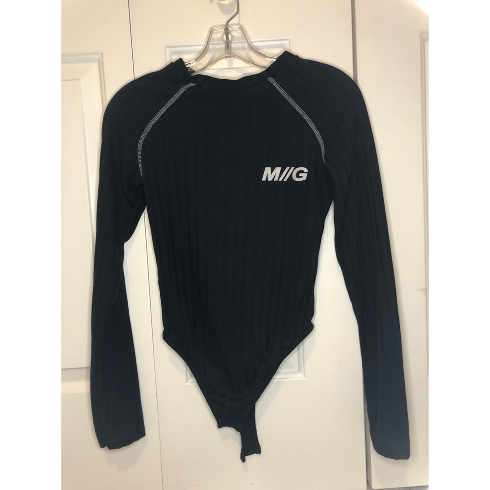 NWOT Missguided MG Slogan Ribbed Bodysuit
